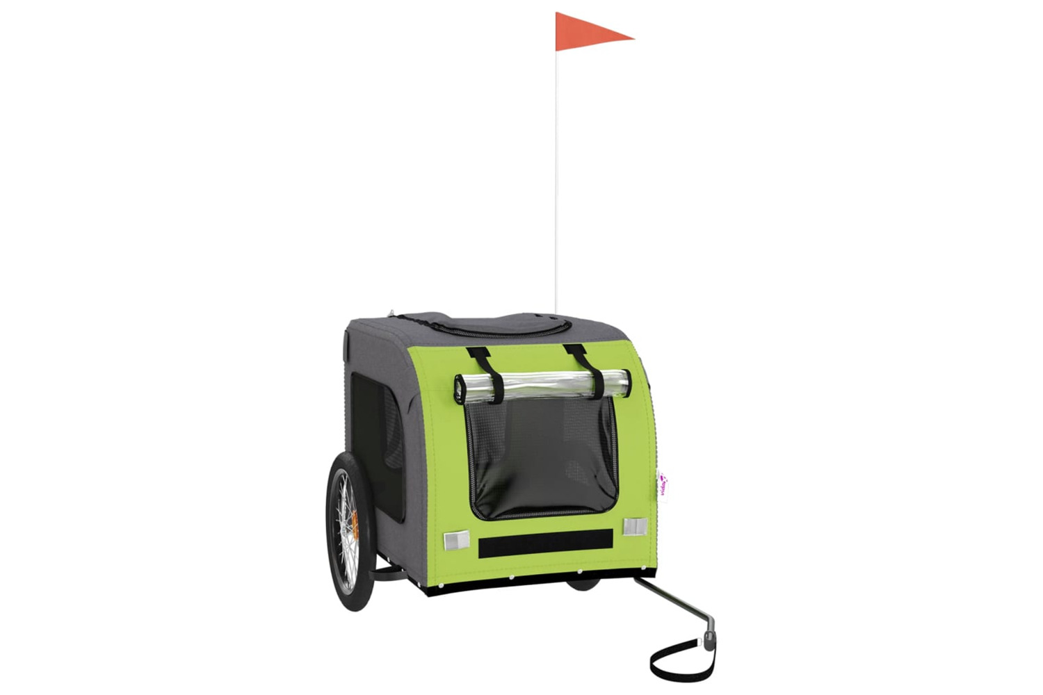 vidaXL 93836 Pet Bike Trailer Green And Grey Oxford Fabric And Iron