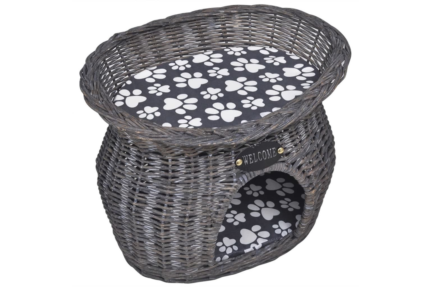 vidaXL 170222 Willow Cat Tree Pet House/bed/scratching Post With Cushion