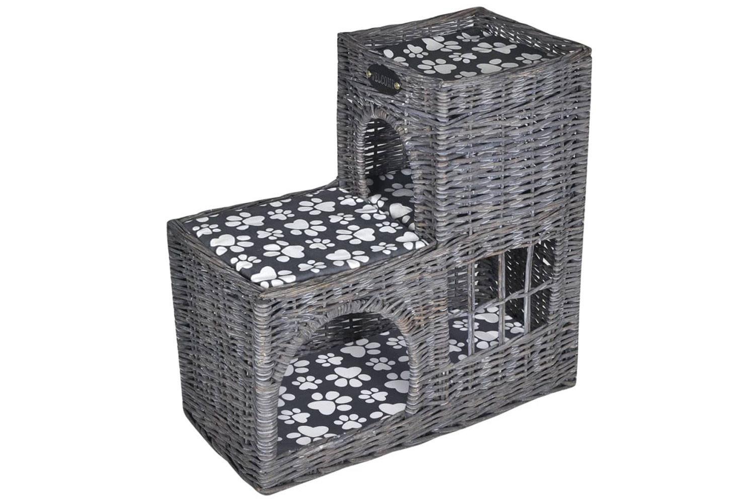 vidaXL 170226 Willow Cat Tree Pet House/bed/castle/scratching Post With Cushion