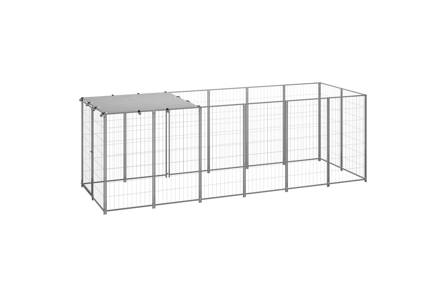 Vidaxl Dog Kennel Silver 330x110x110 Cm Steel