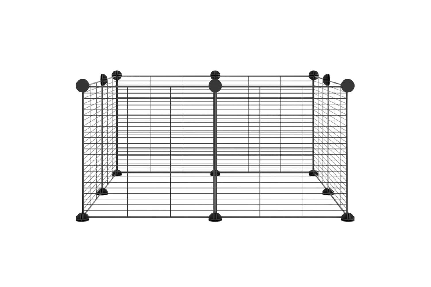Vidaxl 171624 8-panel Pet Cage Black 35x35 Cm Steel