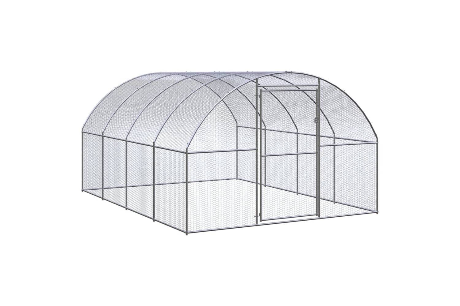 vidaXL 3095464 Outdoor Chicken Coop 3x4x2 M Galvanised Steel