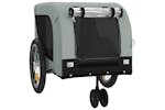 Vidaxl 94021 Pet Bike Trailer Grey And Black Oxford Fabric And Iron