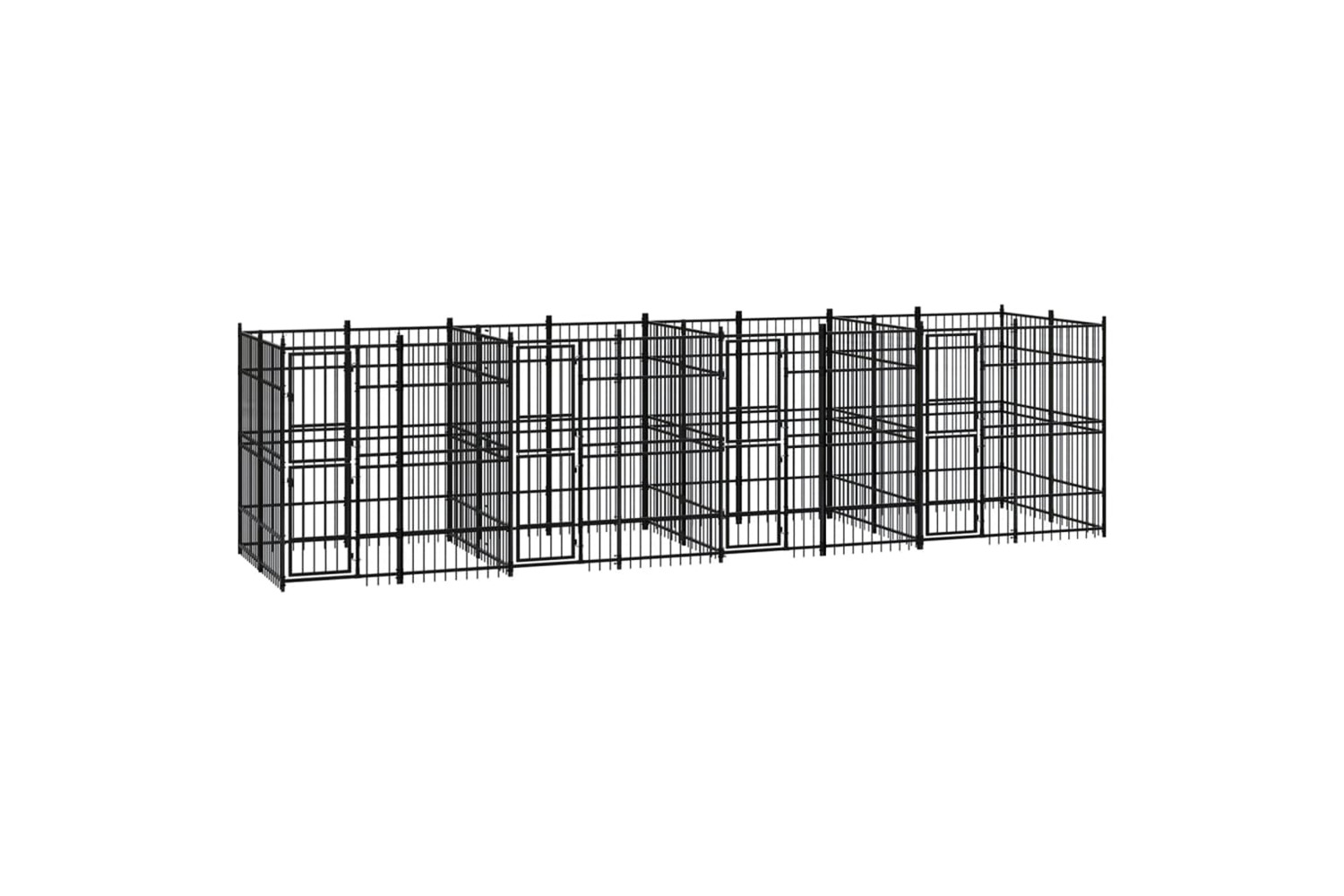 vidaXL 3098012 Outdoor Dog Kennel Steel 14.75 M2