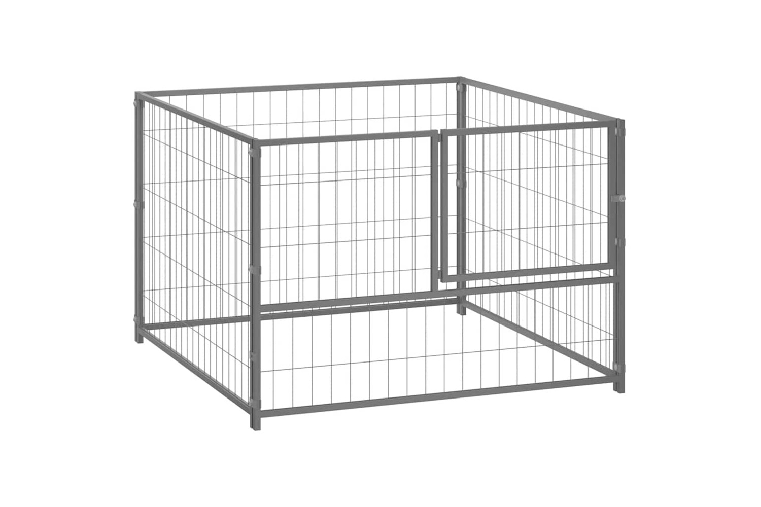 Vidaxl Dog Kennel Silver 100x100x70 Cm Steel