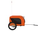 Vidaxl 94005 Pet Bike Trailer Orange And Black Oxford Fabric And Iron