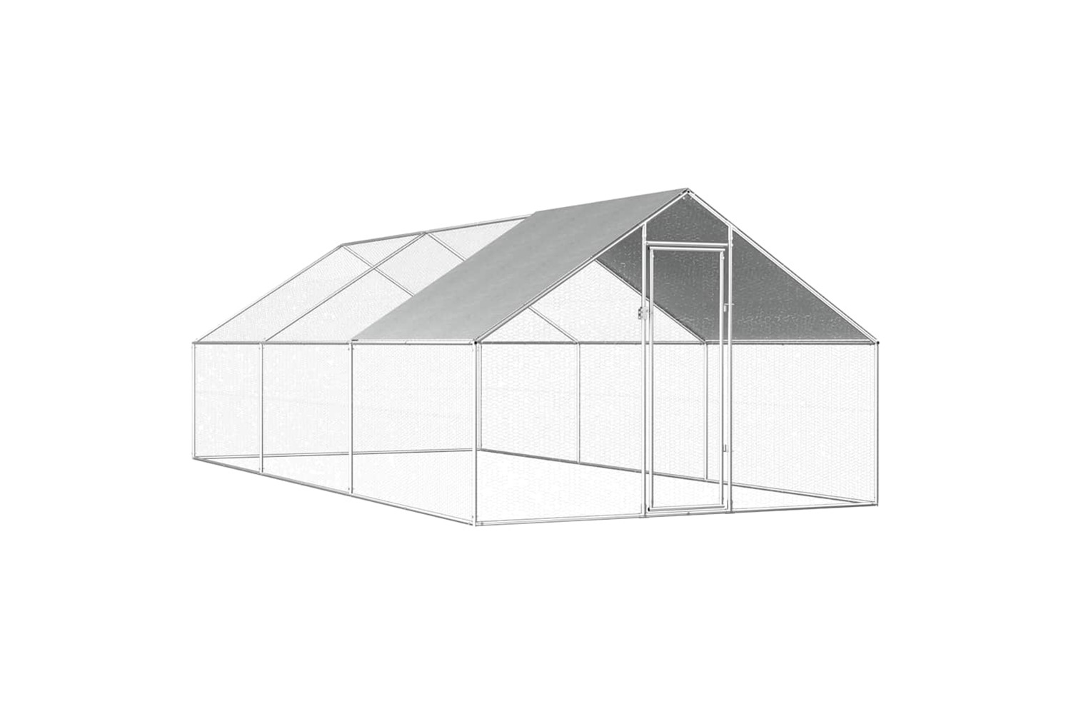 Vidaxl Outdoor Chicken Cage 2.75x6x1.92 M Galvanised Steel