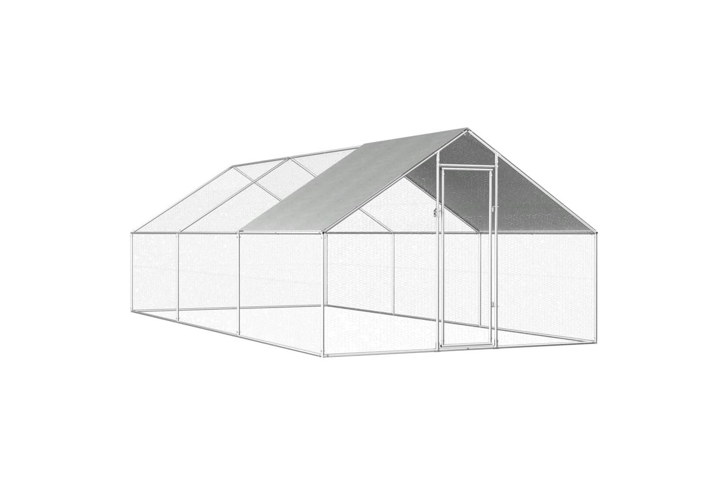 Vidaxl 170790 Outdoor Chicken Cage 2.75x6x1.92 M Galvanised Steel