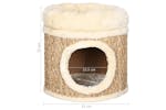 Vidaxl 170968 Cat House With Luxury Cushion 33 Cm Seagrass