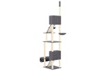 Vidaxl 171614 Floor To Ceiling Cat Tree Dark Grey 277-303 Cm