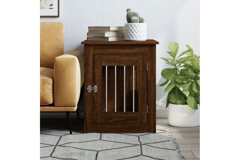 Vidaxl 838322 Dog Crate Furniture Brown Oak 55x75x65 Cm Engineered Wood