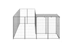 Vidaxl 3082225 Dog Kennel Black 6.05 M2 Steel