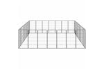 Vidaxl 3115964 32-panel Dog Playpen Black 50x100 Cm Powder-coated Steel