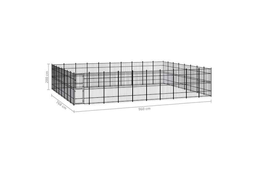 Vidaxl 3098006 Outdoor Dog Kennel Steel 73.73 M2