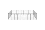 Vidaxl 3115964 32-panel Dog Playpen Black 50x100 Cm Powder-coated Steel