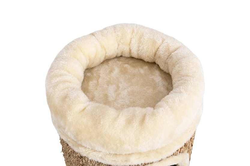 Vidaxl 170968 Cat House With Luxury Cushion 33 Cm Seagrass