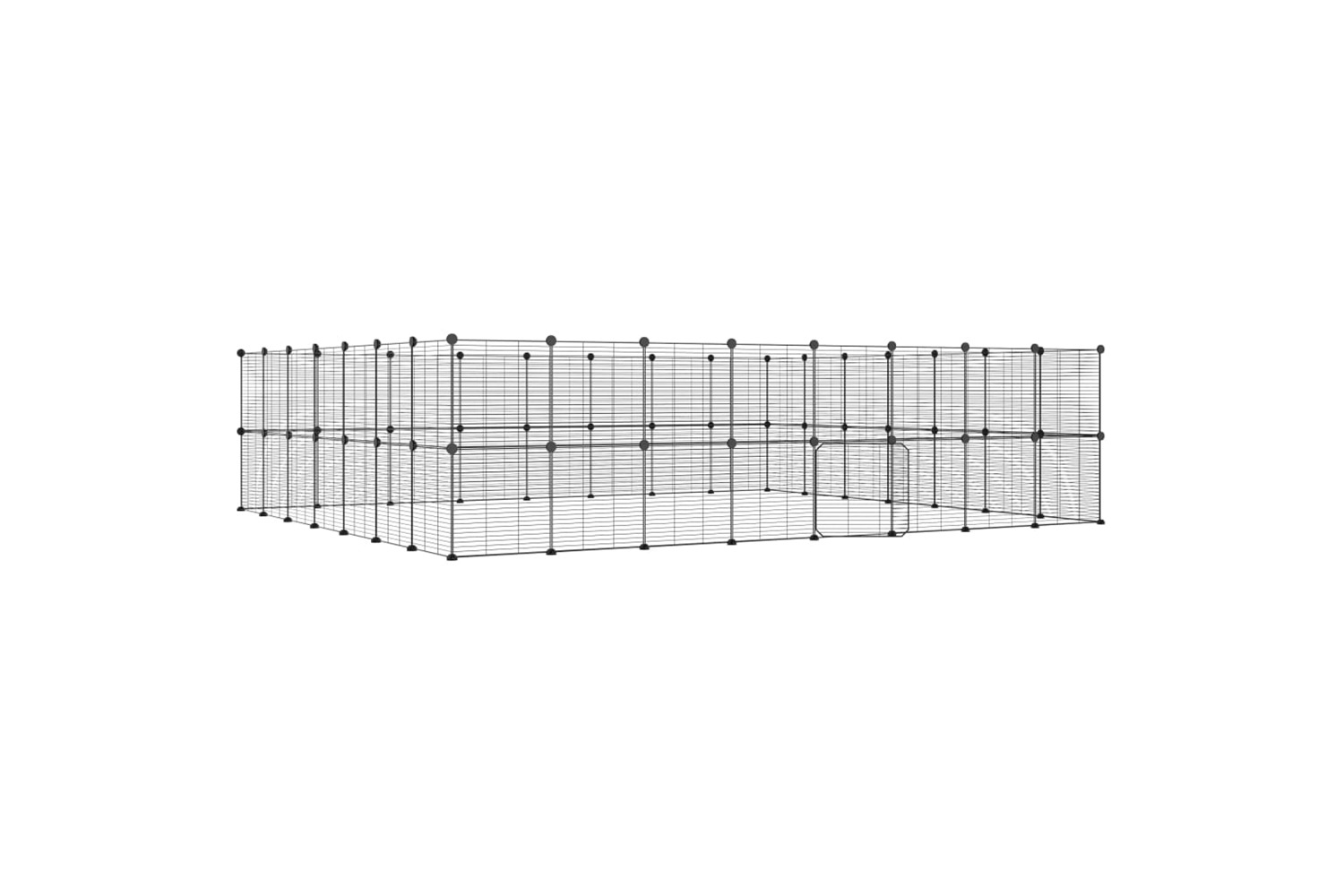 vidaXL 3114048 60-panel Pet Cage With Door Black 35x35cm Steel