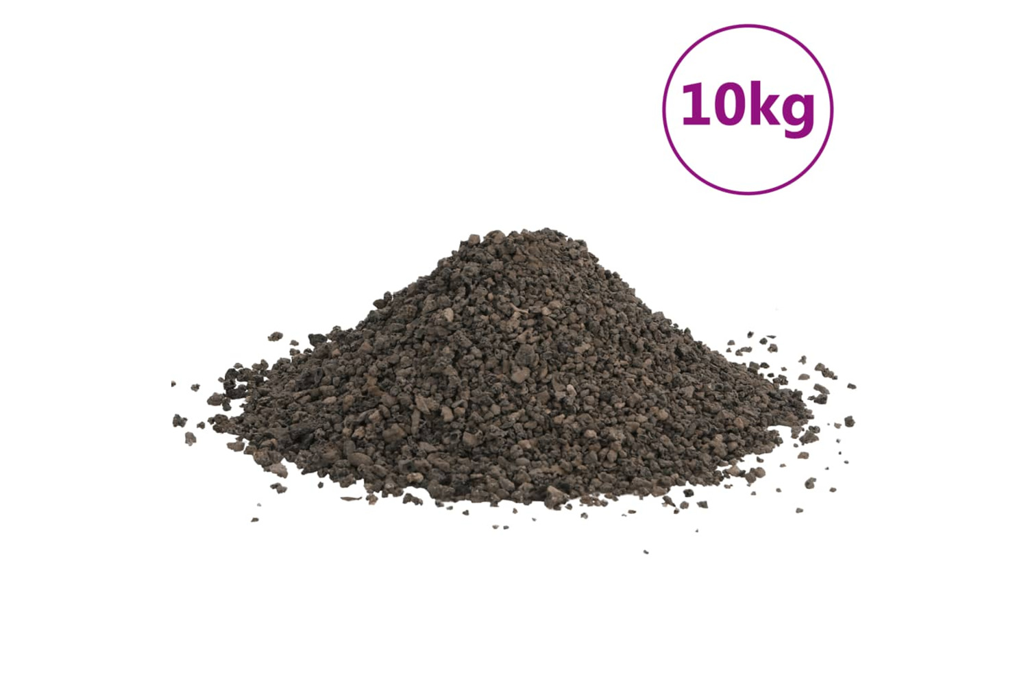 vidaXL 155297 Basalt Gravel 10 Kg Black 3-5mm