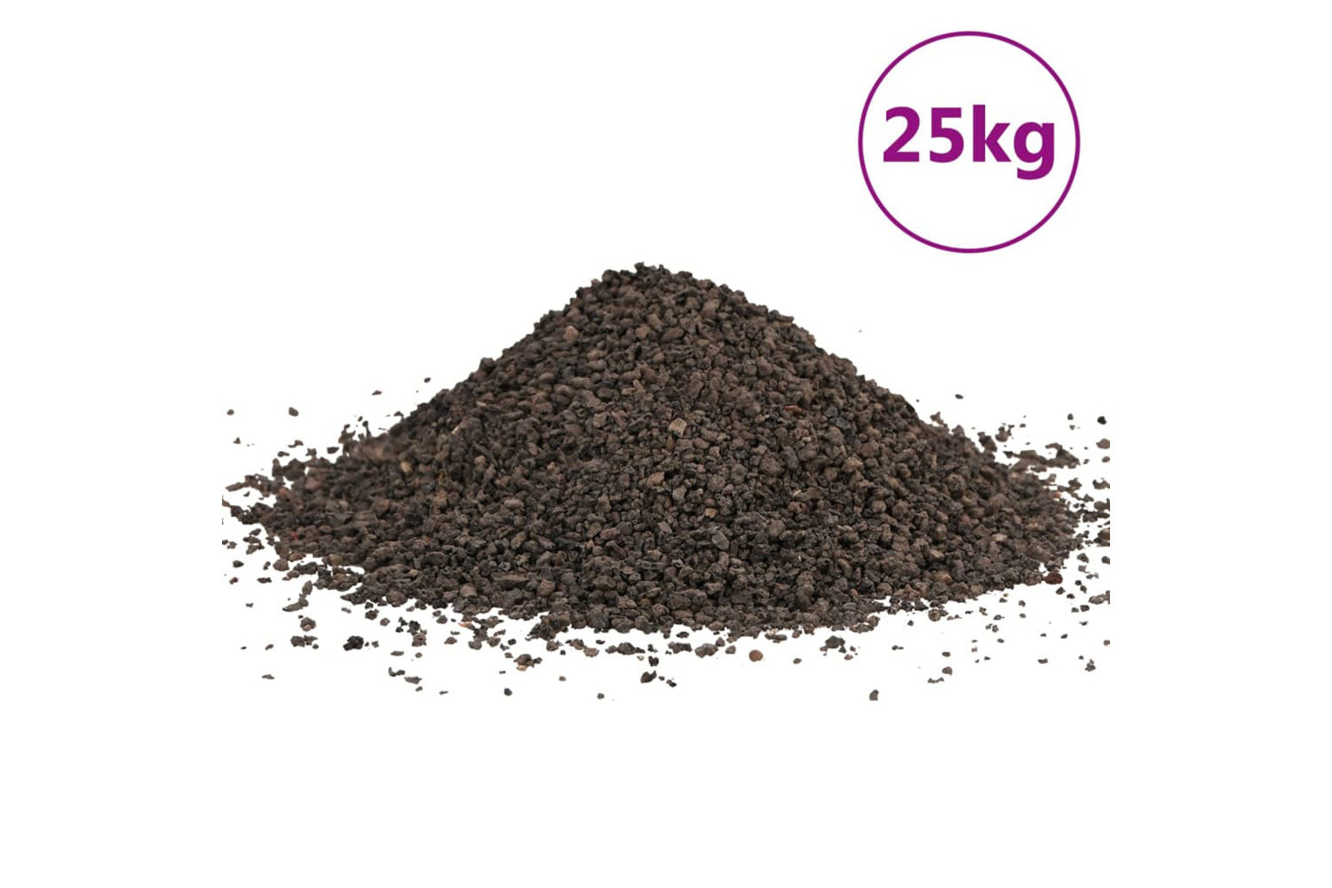 vidaXL 3217159 Basalt Gravel 25 Kg Black 1-3mm