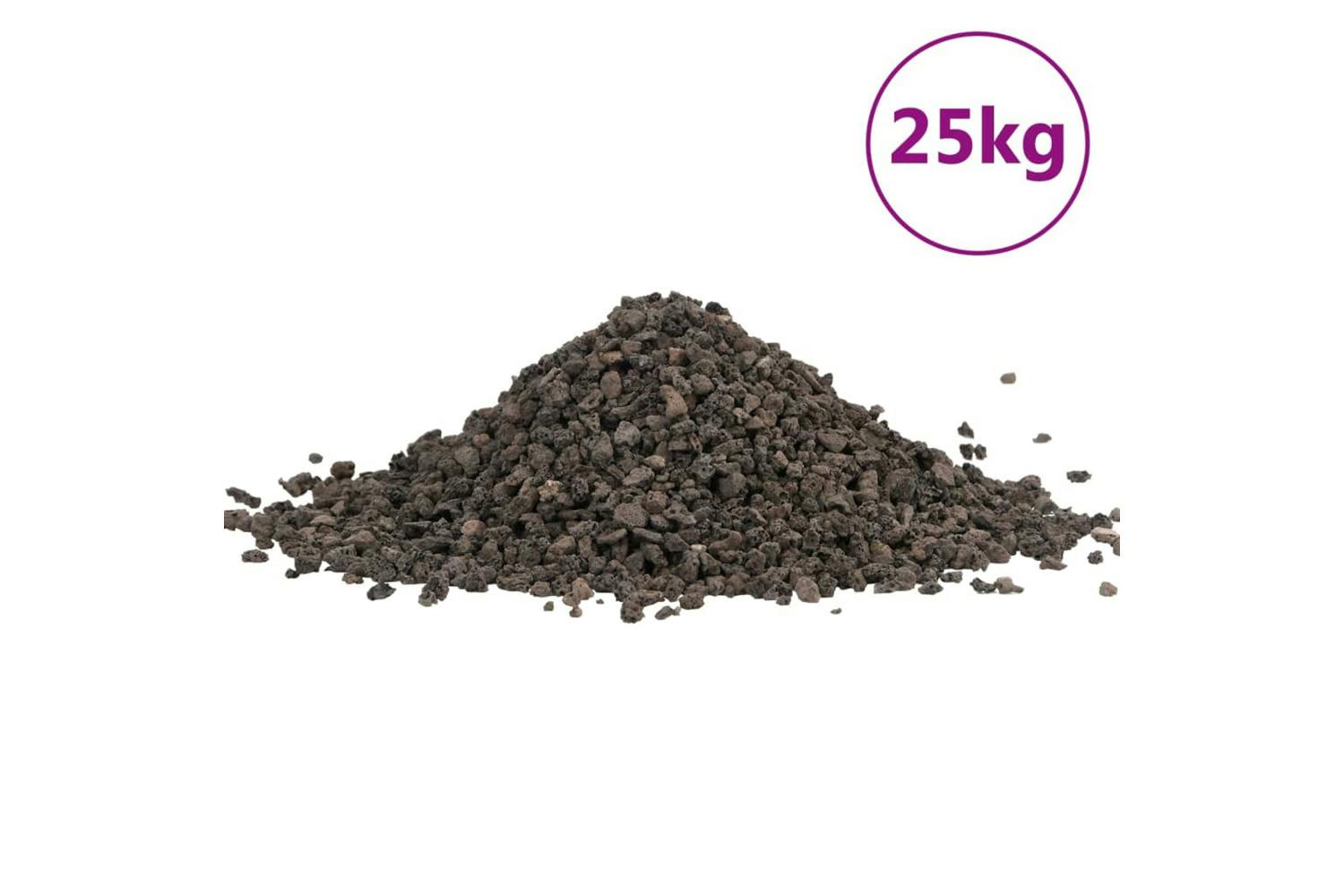 Vidaxl 3217163 Basalt Gravel 25 Kg Black 5-8 Mm