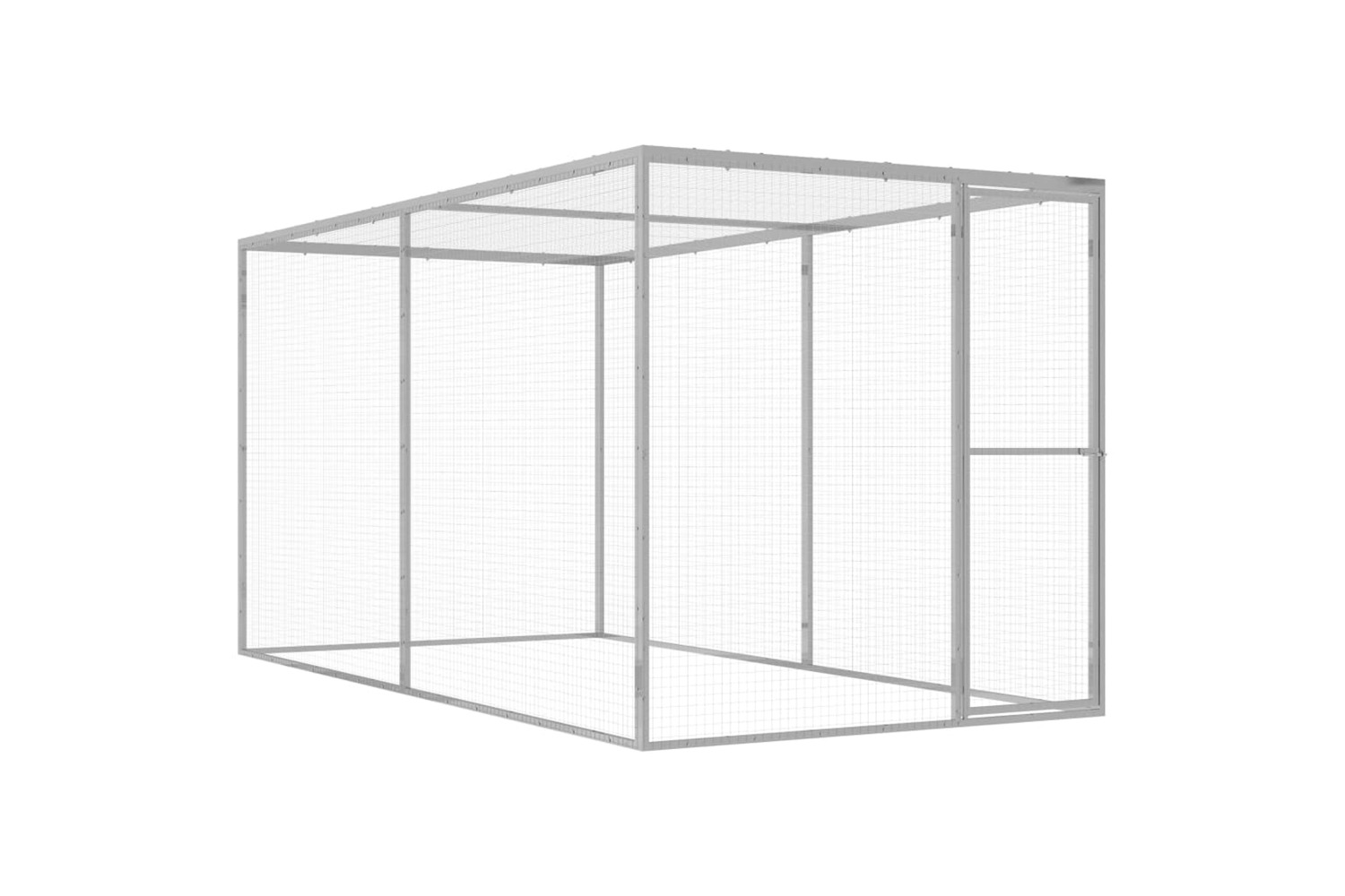 Vidaxl Cat Cage 3x1.5x1.5 M Galvanised Steel