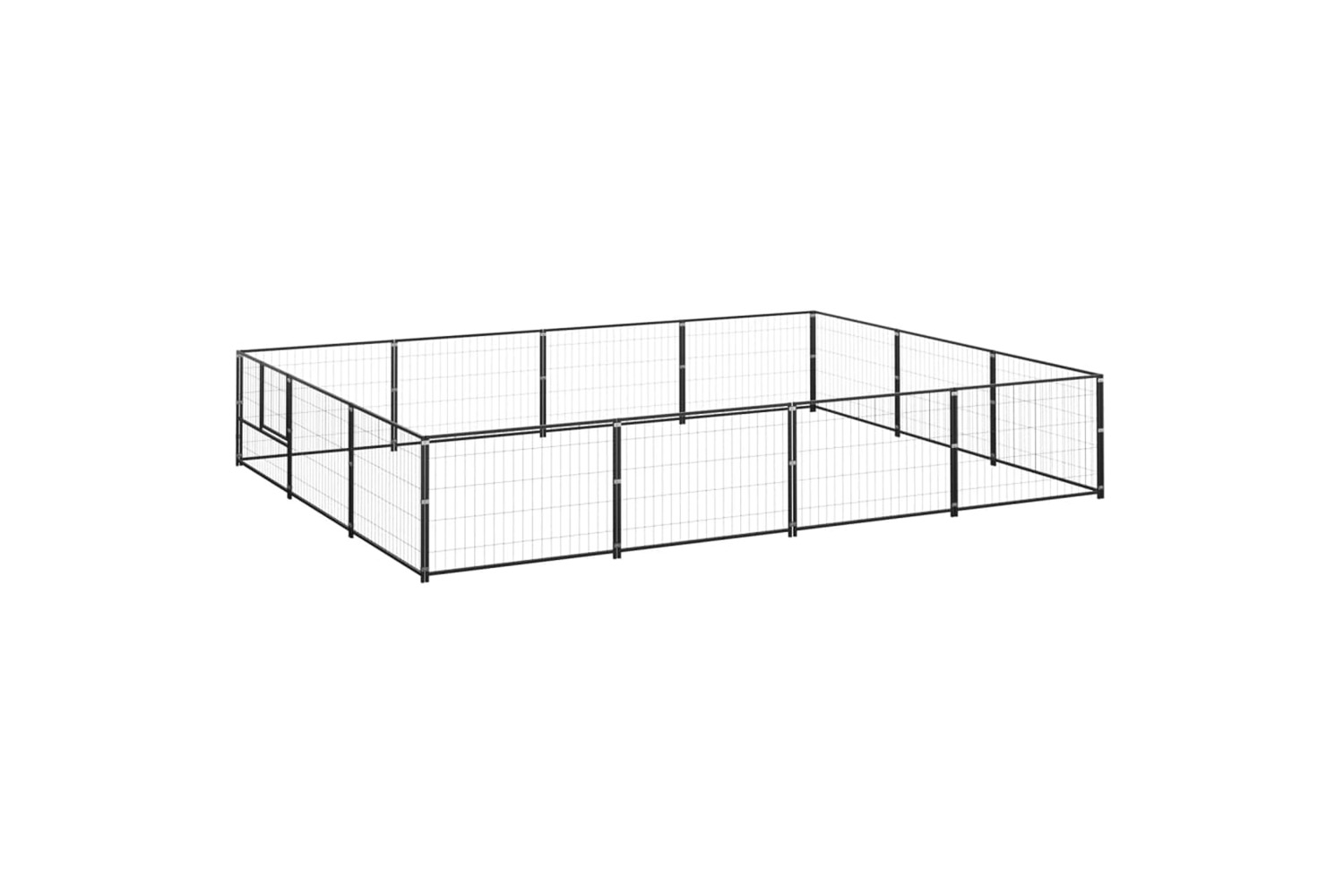 vidaXL 3082128 Dog Kennel Black 12 M2 Steel