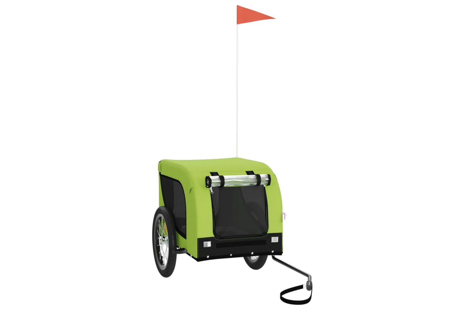 vidaXL 94004 Pet Bike Trailer Green And Black Oxford Fabric And Iron