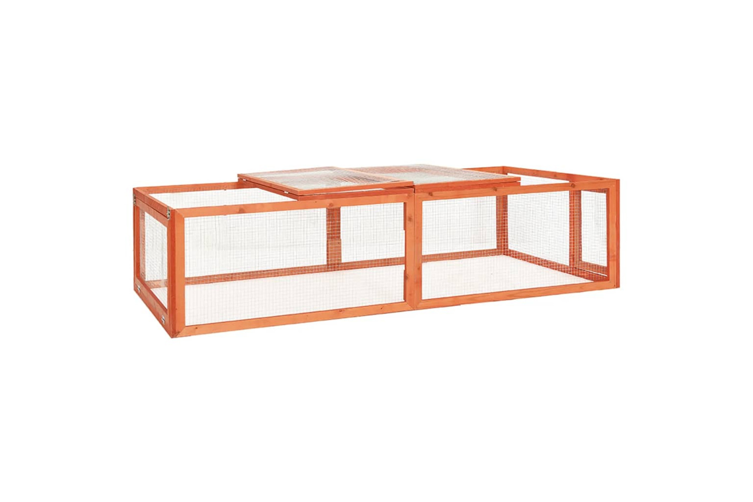 vidaXL 170877 Rabbit Hutch 183x90x46.5cm Solid Firwood