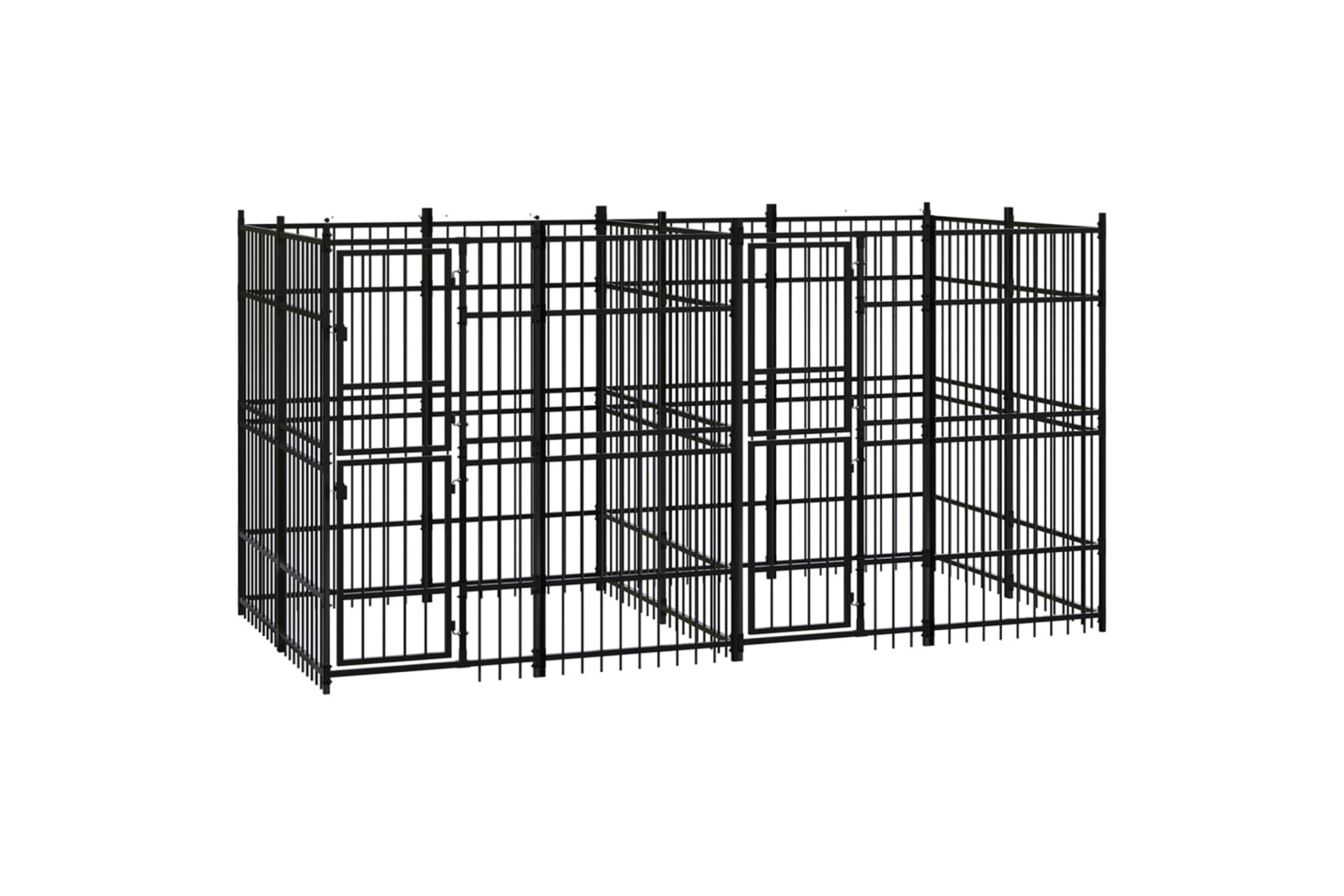 vidaXL 3098010 Outdoor Dog Kennel Steel 7.37 M2