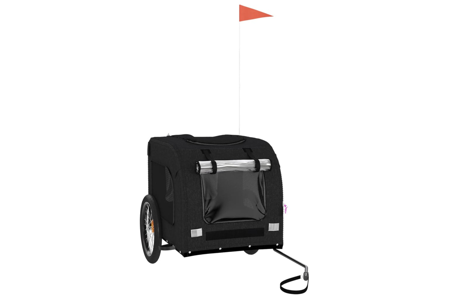 vidaXL 93842 Pet Bike Trailer Black Oxford Fabric And Iron