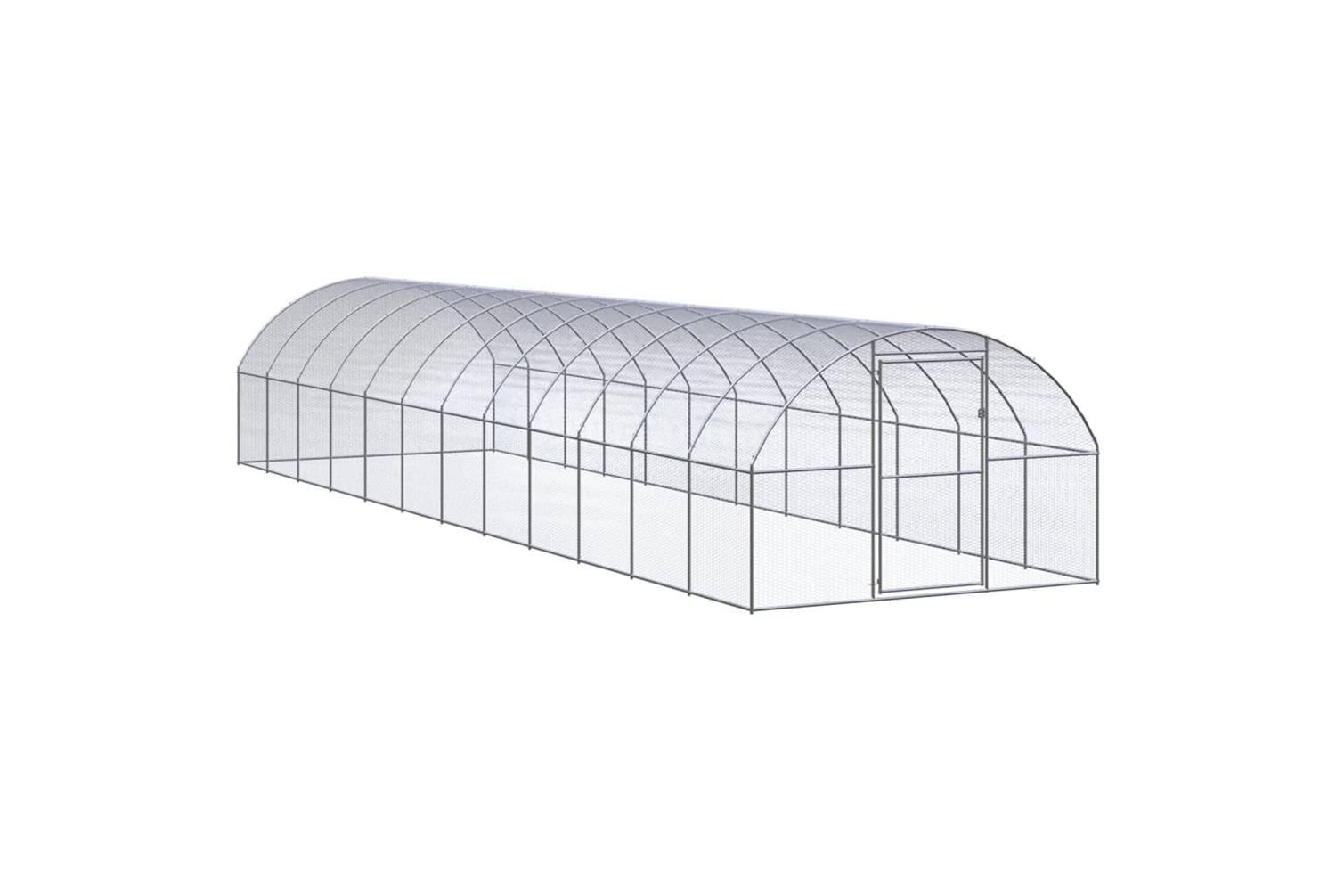 vidaXL 3095468 Outdoor Chicken Coop 3x12x2 M Galvanised Steel