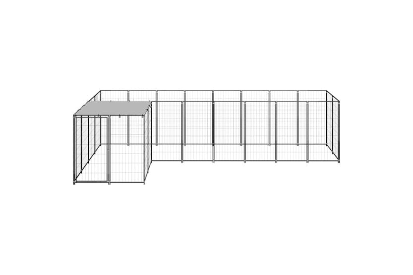 Vidaxl 3082225 Dog Kennel Black 6.05 M2 Steel