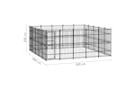 Vidaxl 3097989 Outdoor Dog Kennel Steel 23.04 M2