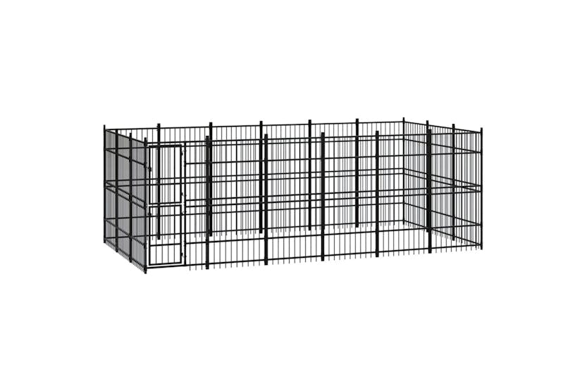 Vidaxl 3097977 Outdoor Dog Kennel Steel 16.59 M2