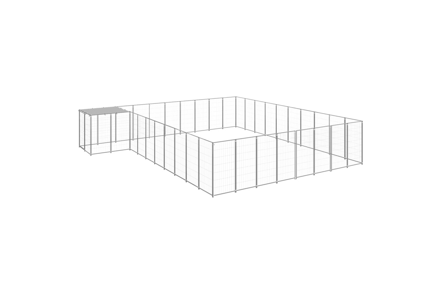 vidaXL 3082246 Dog Kennel Silver 25.41 M2 Steel