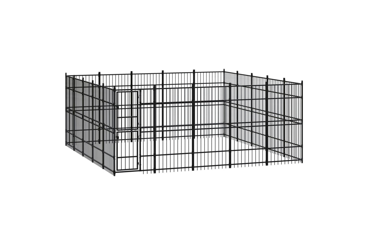 vidaXL 3097989 Outdoor Dog Kennel Steel 23.04 M2