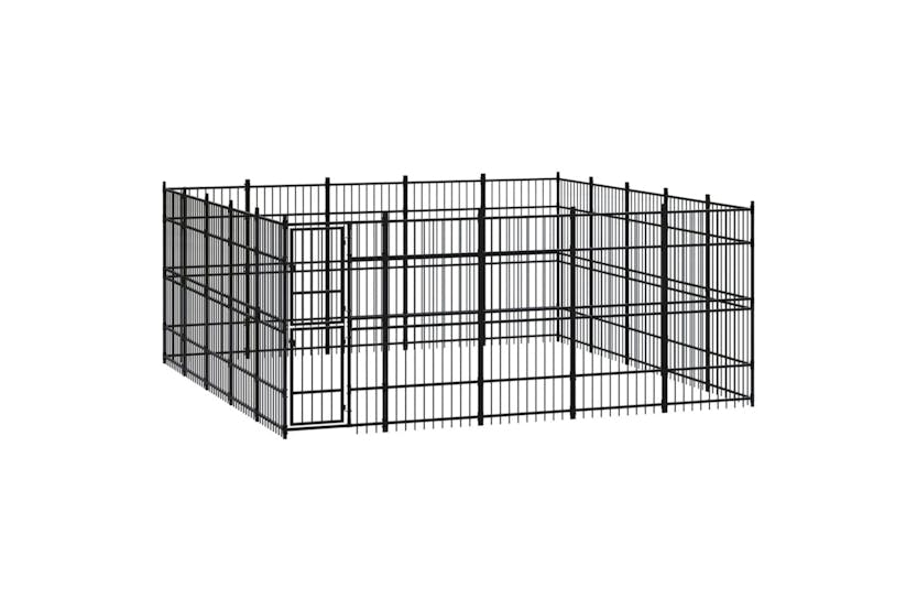 Vidaxl 3097989 Outdoor Dog Kennel Steel 23.04 M2