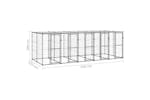 Vidaxl 3082252 Outdoor Dog Kennel Steel With Roof 12.1 M2