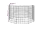 Vidaxl 171578 8-panel Rabbit Cage 54x80 Cm Galvanised Iron