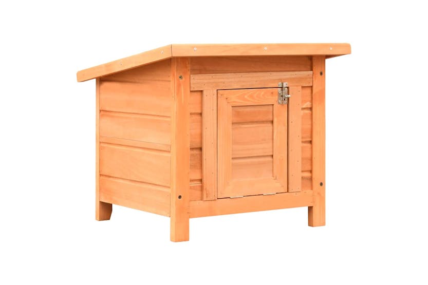 Vidaxl 170640 Cat House Solid Pine & Fir Wood 50x46x43.5 Cm