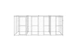 Vidaxl 3082273 Outdoor Dog Kennel Galvanised Steel With Roof 9.68 M2