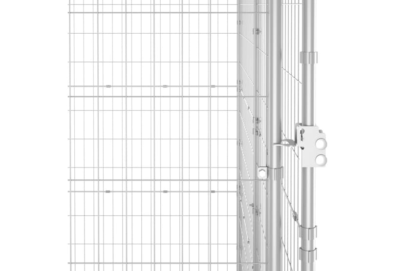 Vidaxl 3082273 Outdoor Dog Kennel Galvanised Steel With Roof 9.68 M2