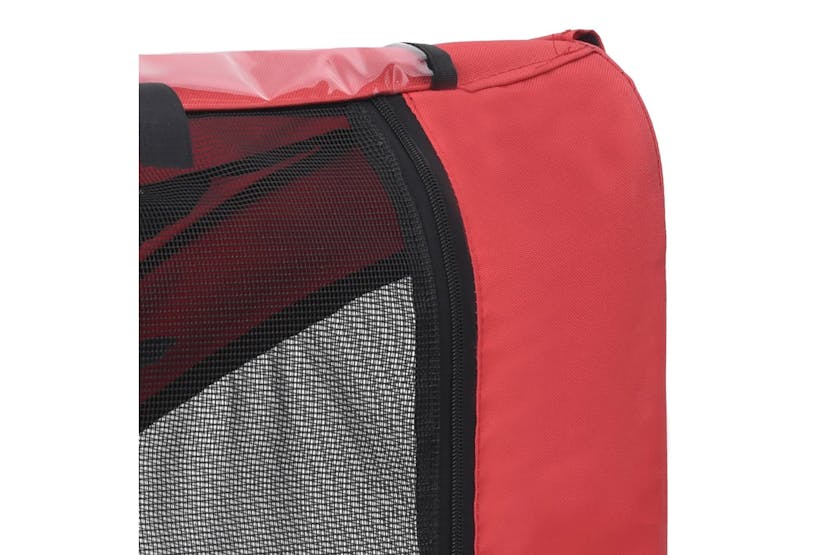 Vidaxl 92594 Pet Bike Trailer Red And Black