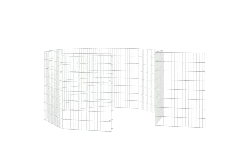 Vidaxl 171578 8-panel Rabbit Cage 54x80 Cm Galvanised Iron