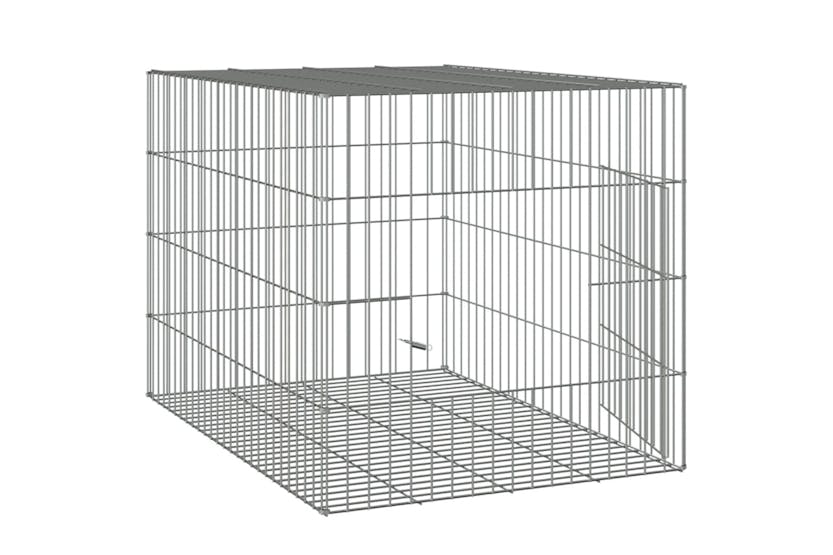 Vidaxl 171567 Rabbit Cage 78x54x54 Cm Galvanised Iron