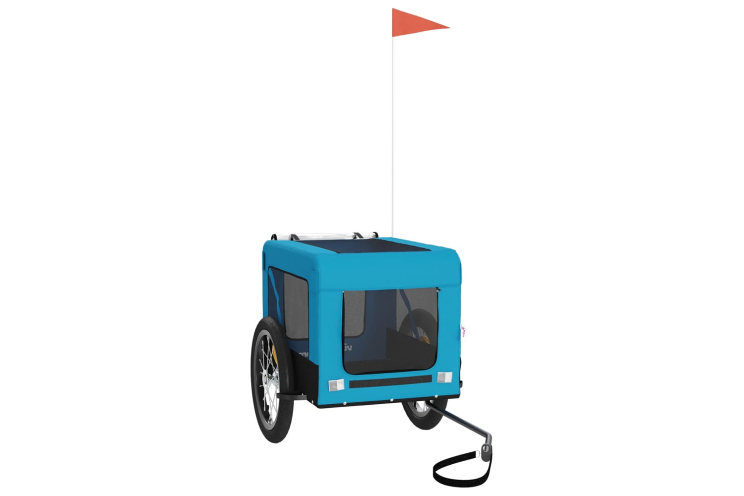 vidaXL 93918 Pet Bike Trailer Blue And Black Oxford Fabric&iron