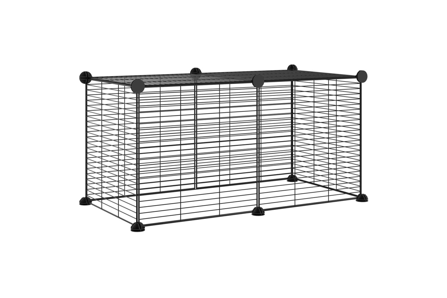 vidaXL 3114052 8-panel Pet Cage Black 35x35cm Steel