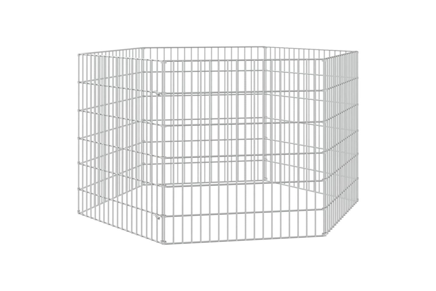 Vidaxl Free Range Animal Enclosure 6-panel 54x60 Cm Galvanised Iron