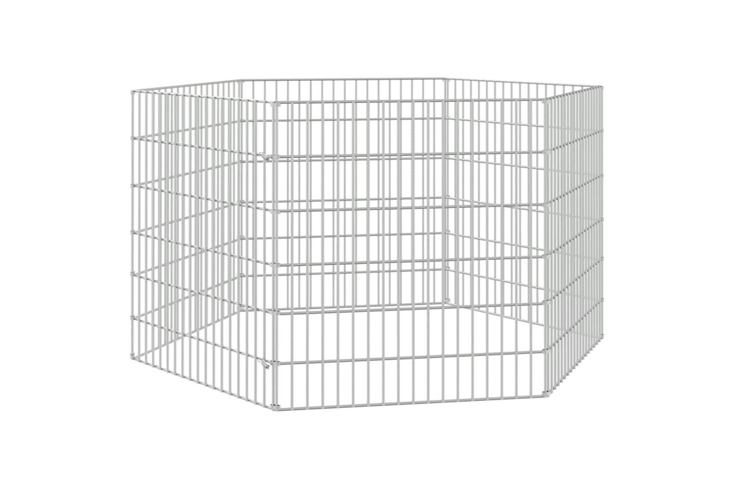 Vidaxl 171573 6-panel Rabbit Cage 54x60 Cm Galvanised Iron