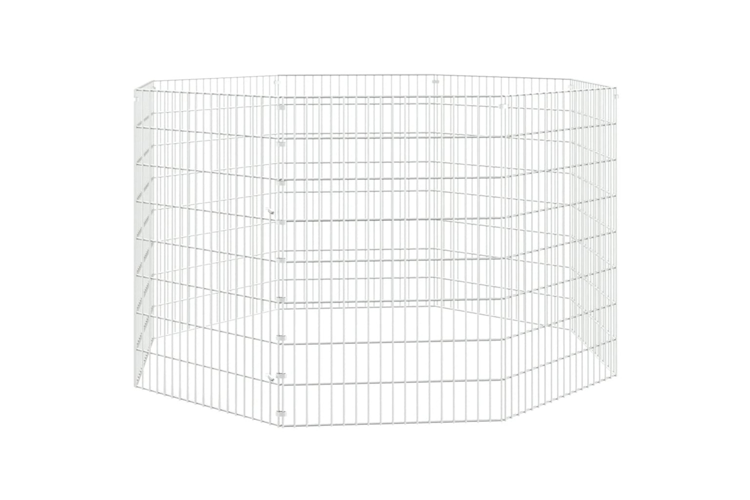 Vidaxl Free Range Animal Enclosure 8-panel 54x80 Cm Galvanised Iron